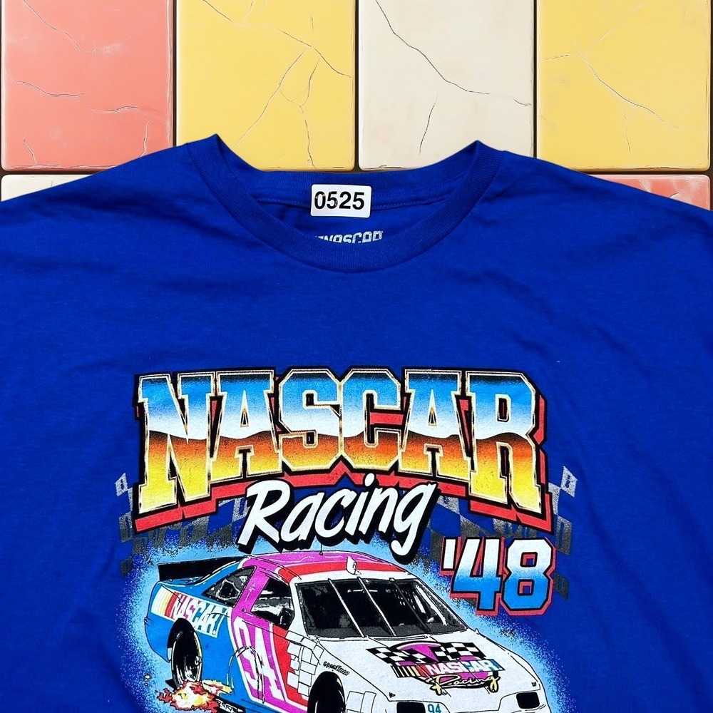 Vintage‎ Y2K NASCAR Daytona 500 Racing T-Shirt Blue Race Car Graphic Men's 3XL - Picture 2 of 6